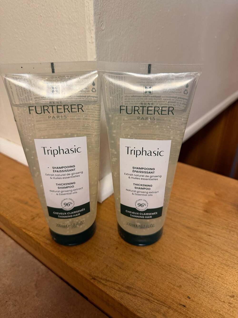 Set of 2 René Furterer TRIPHASIC Thickening Shampoo 200ml / 6.7 Fl. Oz.